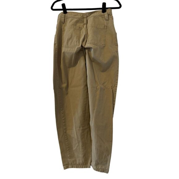 TOPSHOP Paper Bag Canvas Green Pants in Women's Size 4 - Picture 3 of 6